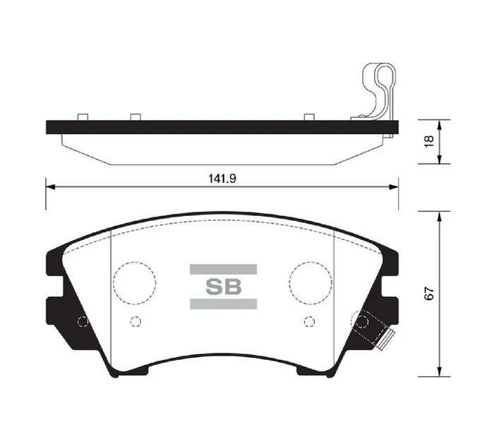 Тормозные колодки передние Hi-Q SP2175