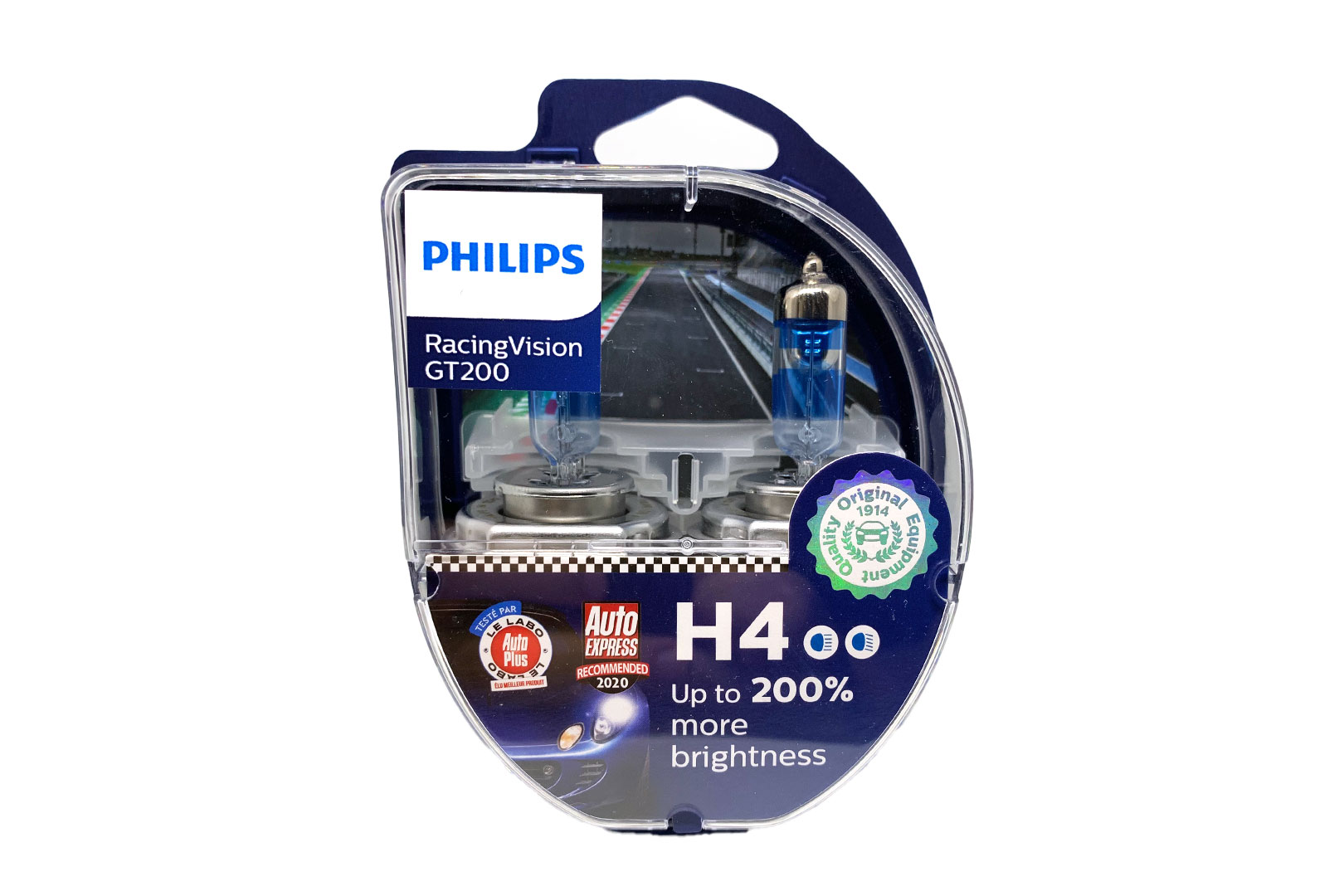 Купить Лампа PHILIPS Racing Vision GT200 H4 60/55w (P43t) +200% (2шт.) 12342RGTS2 Ph175, заказать Лампа PHILIPS Racing Vision GT200 H4 60/55w (P43t) +200% (2шт.) 12342RGTS2 Ph175