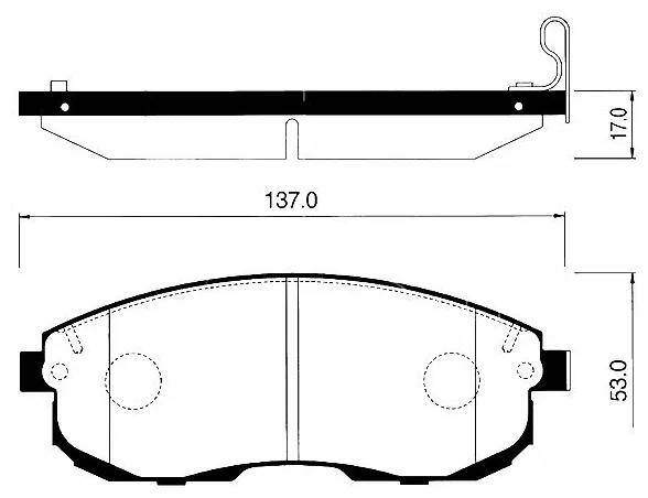 Тормозные колодки передние Hi-Q SP1107-F