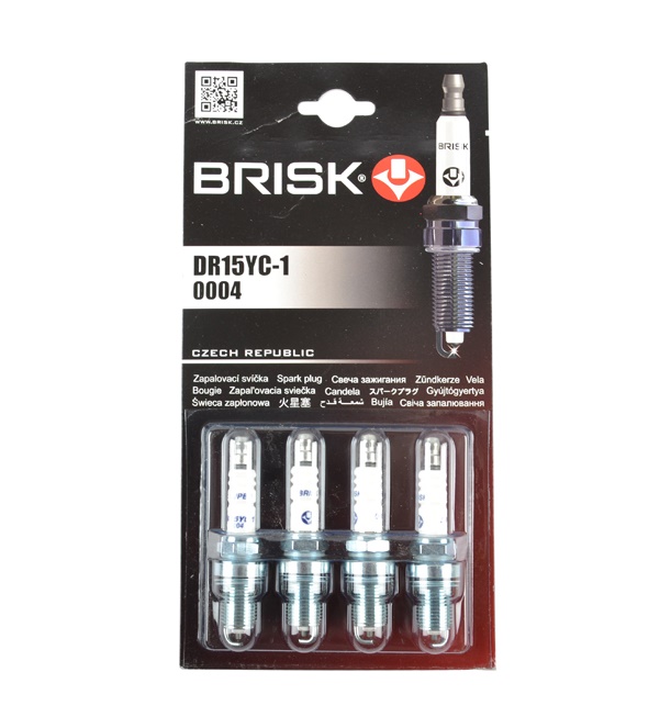 Комплект свечей зажигания 4 шт BRISK DR15YC-1