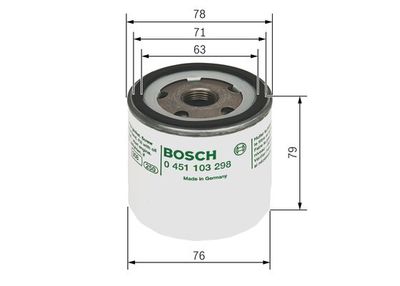 Купить Фильтр масляный BOSCH 0451103298, заказать Фильтр масляный BOSCH 0451103298