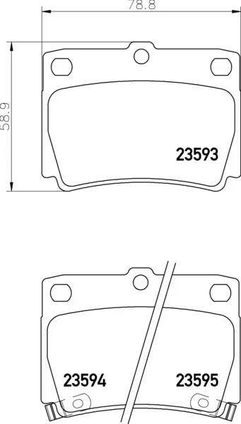 Тормозные колодки задние NISSHINBO NP3008