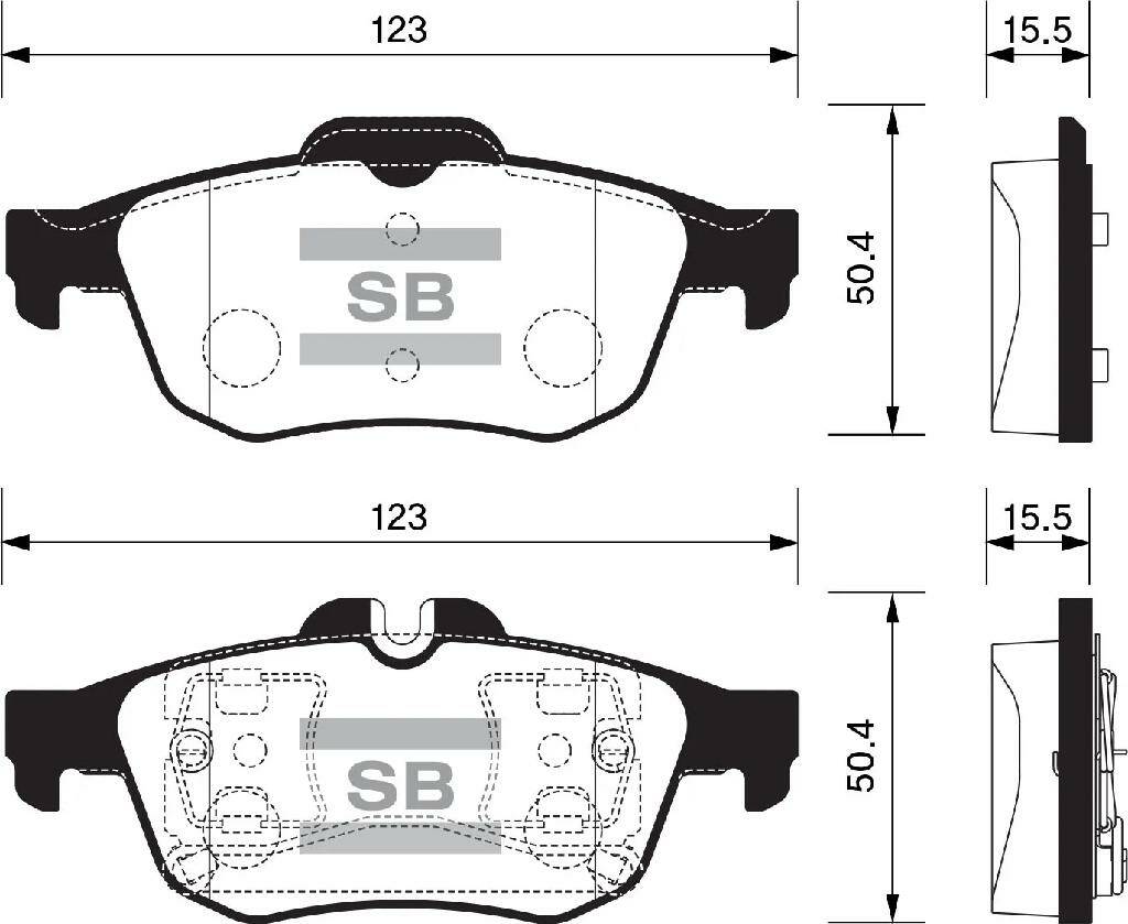 Тормозные колодки задние Sangsin Brake SP1396