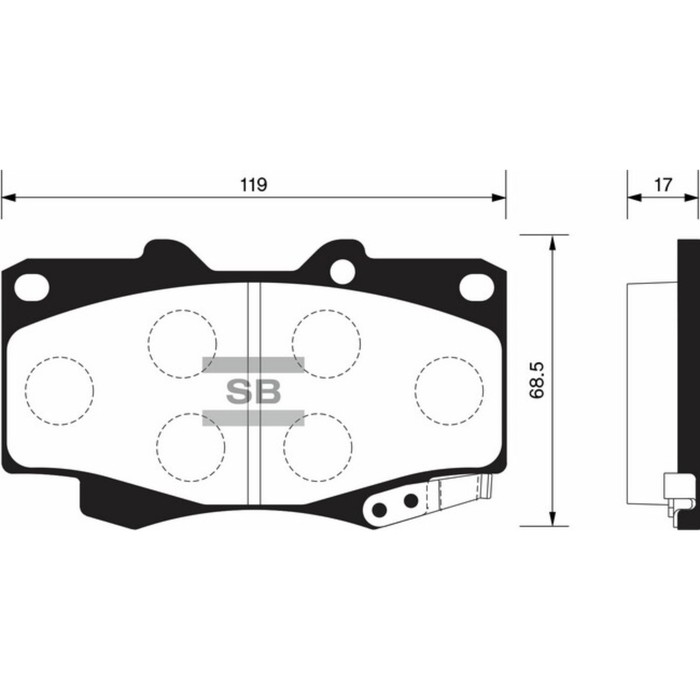 Тормозные колодки передние Sangsin Brake SP1375